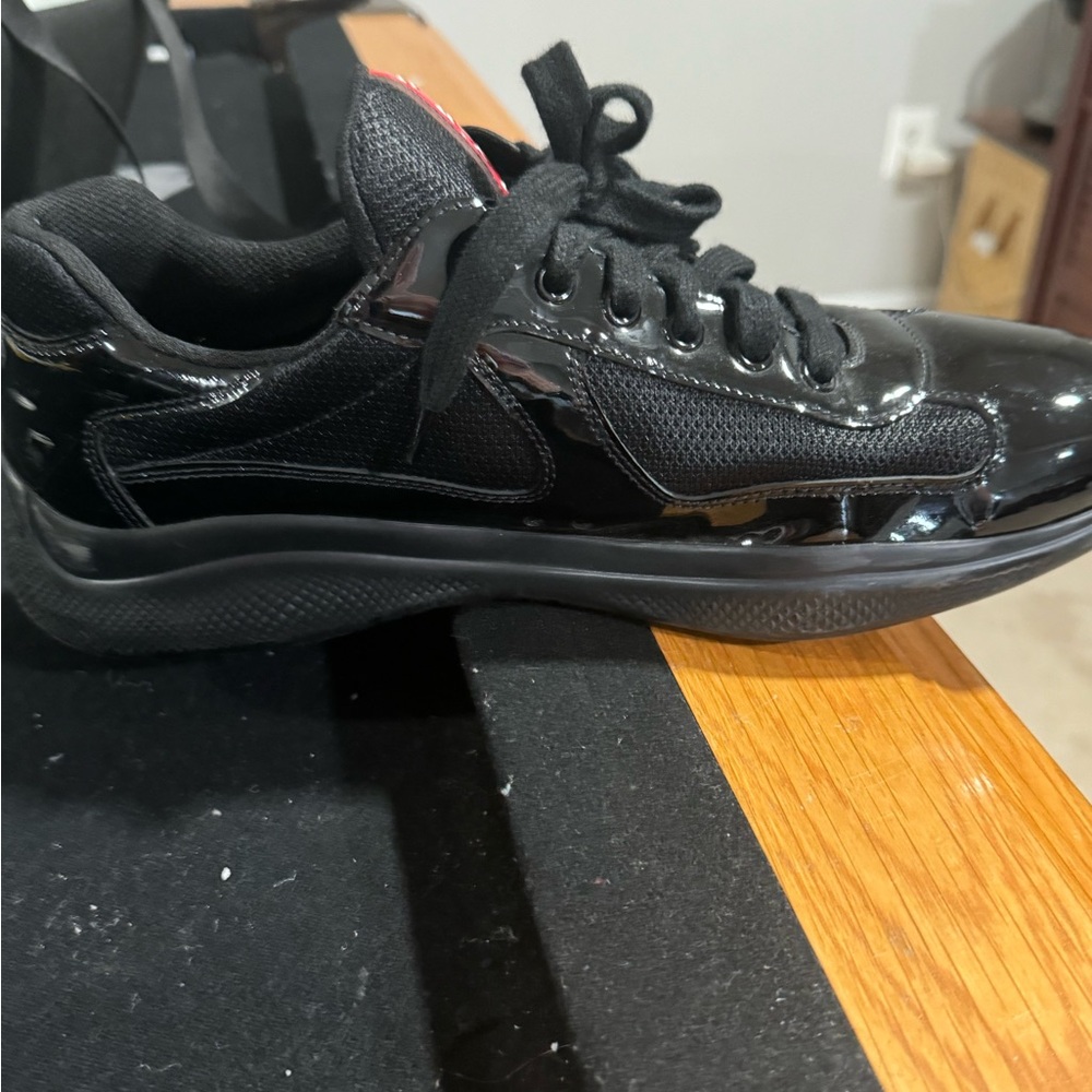 Prada Black Athletic Shoes Sleek Design - Picture 3 of 9
